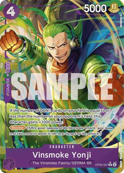 Vinsmoke Yonji (OP06-067) (Alternate Art) - Front