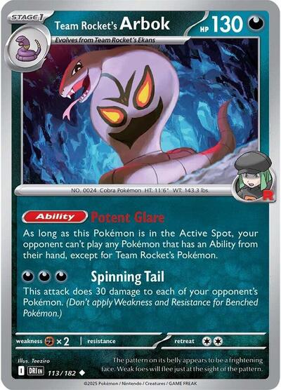 Team Rocket's Arbok - Front