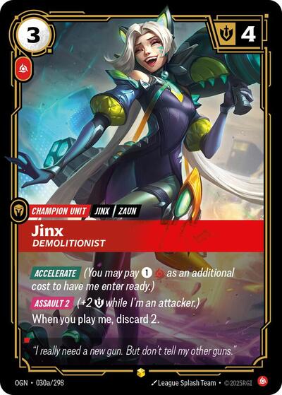 Jinx - Demolitionist (Alternate Art) - Front