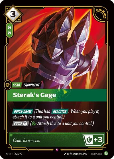 Sterak's Gage - Front