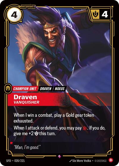 Draven, Vanquisher - Front