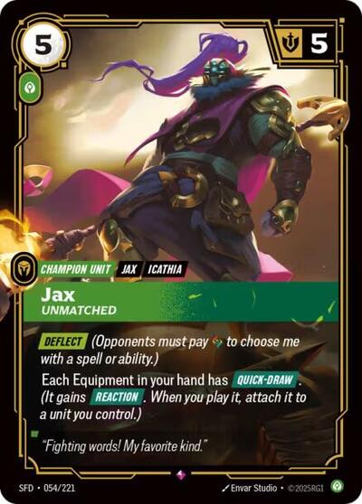 Jax - Unmatched - Front