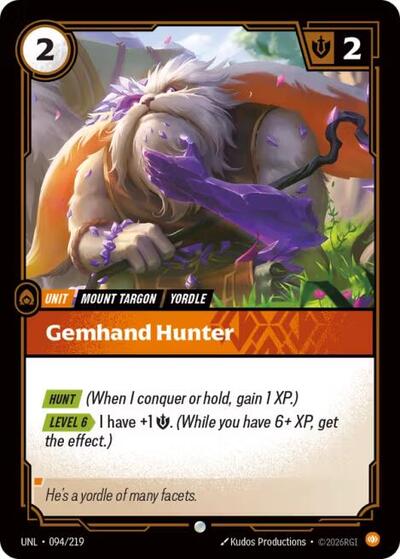 Gemhand Hunter - Front