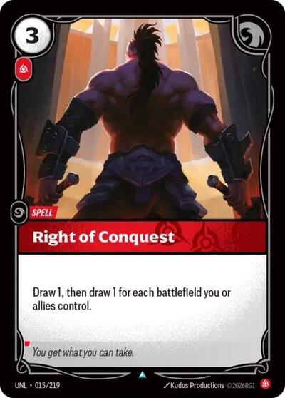 Right of Conquest - Front