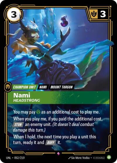 Nami, Headstrong - Front