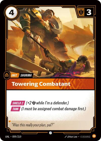 Towering Combatant - Front