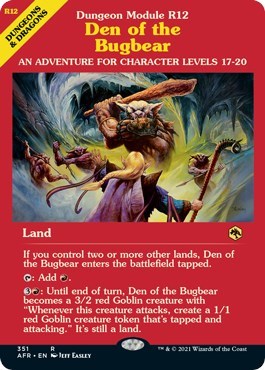 Den of the Bugbear (Dungeon Module) - Front
