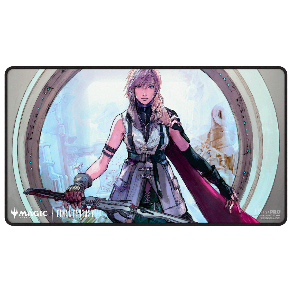 Ultra Pro: UP38763 Magic the Gathering - FINAL FANTASY - Premium Lightning, Army of One - Black Stitched Playmat Premium W for MtG