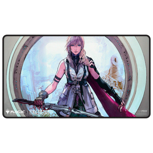Ultra Pro: UP38763 Magic the Gathering - FINAL FANTASY - Premium Lightning, Army of One - Black Stitched Playmat Premium W for MtG