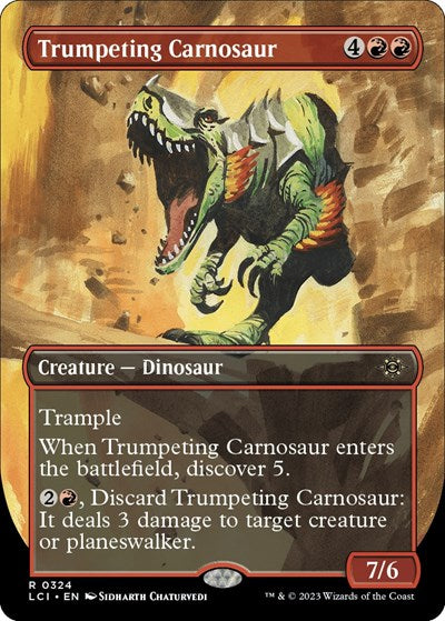 Trumpeting Carnosaur (Borderless) - Front