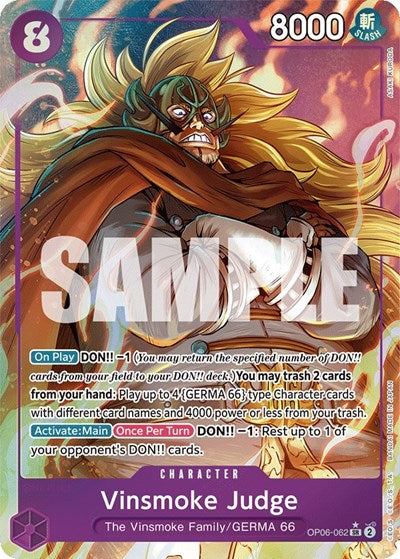 Vinsmoke Judge (Alternate Art) - Front