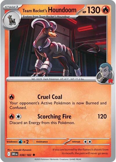 Team Rocket's Houndoom - 038/182 - Front
