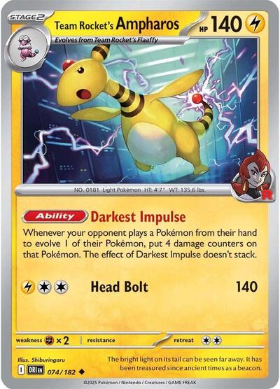 Team Rocket's Ampharos - Front