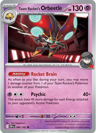Team Rocket's Orbeetle - 089/182 - Front