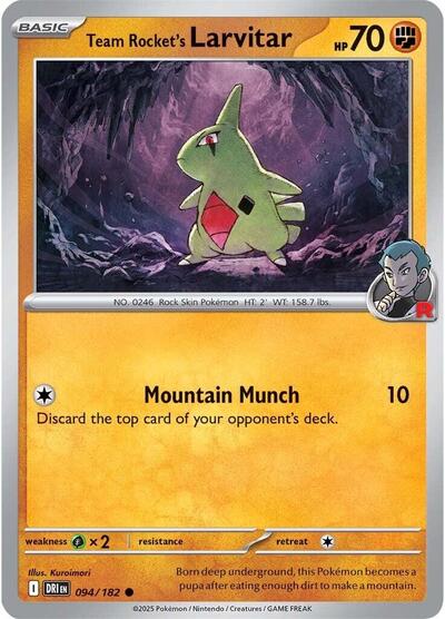 Team Rocket's Larvitar - Front