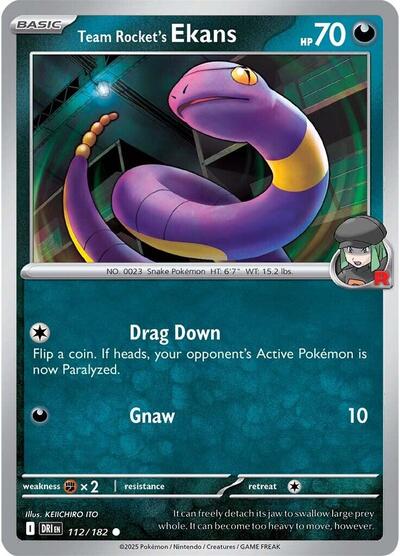 Team Rocket's Ekans - Front