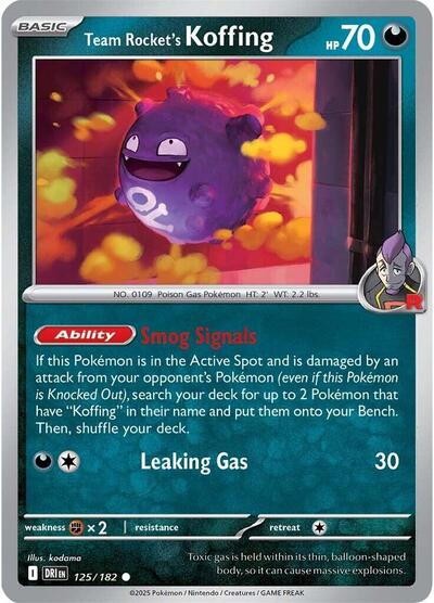 Team Rocket's Koffing - Front