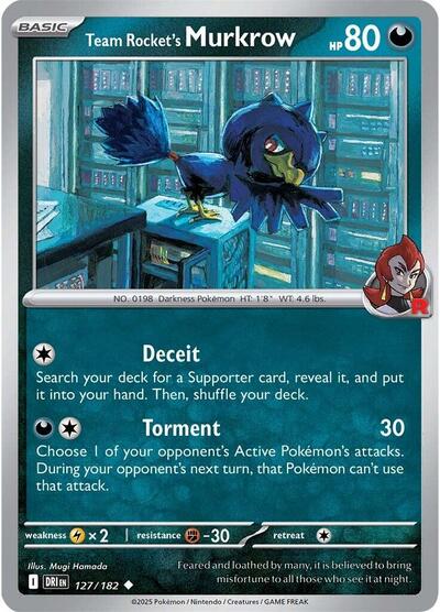Team Rocket's Murkrow - 127/182 - Front