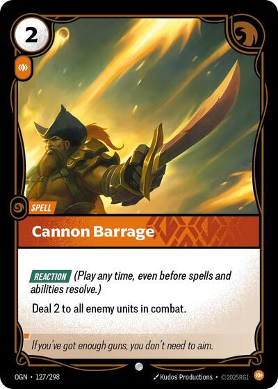 Cannon Barrage - Front