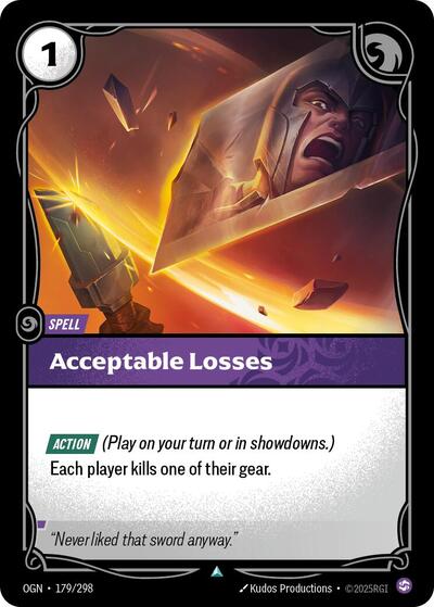 Acceptable Losses - Front