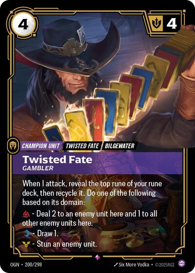 Twisted Fate - Gambler - Front