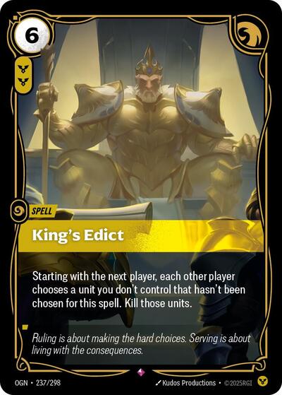 King's Edict - Front