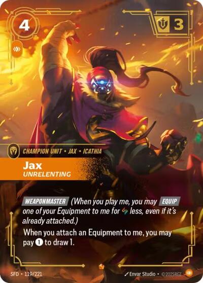 Jax, Unrelenting - Front
