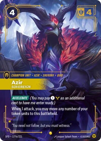 Azir - Sovereign (Alternate Art) - Front
