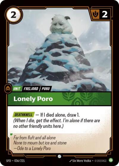 Lonely Poro - Front