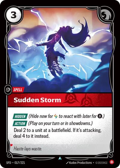 Sudden Storm - Front