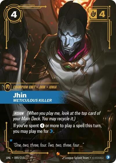 Jhin - Meticulous Killer - Front