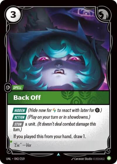 Back Off - Front