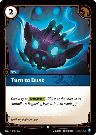 Turn to Dust - Front
