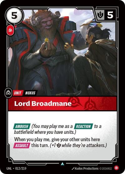 Lord Broadmane - Front