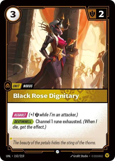 Black Rose Dignitary - Front