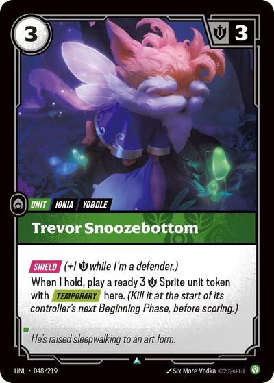 Trevor Snoozebottom - Front