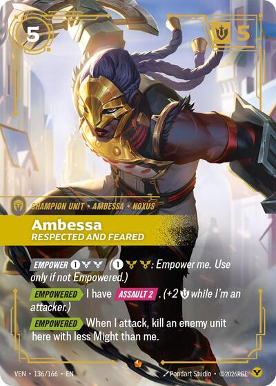 Ambessa, Respected and Feared - Front