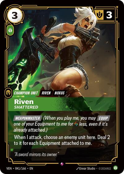 Riven, Shattered - Front