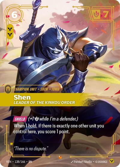 Shen, Leader of the Kinkou Order - Front