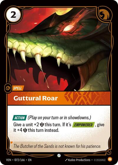 Guttural Roar - Front