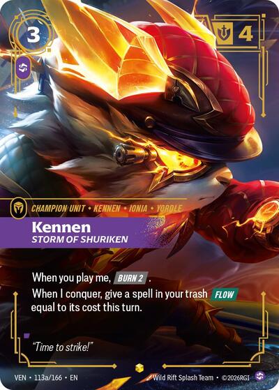 Kennen, Storm of Shuriken (Alternate Art) - Front