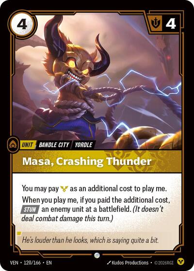 Masa, Crashing Thunder - Front