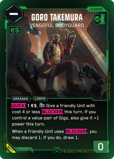 Goro Takemura - Vengeful Bodyguard (Rare) - Front