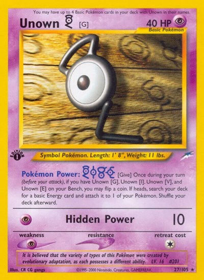 Unown [G] - Front
