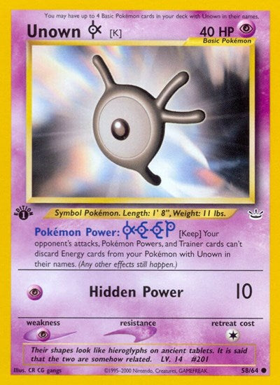 Unown [K] - Front