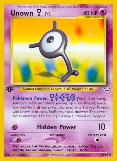 Unown [Y] - Front