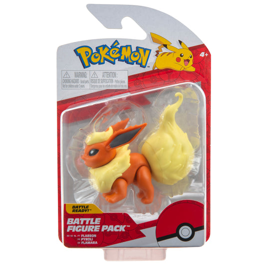 Pokémon Flaroen Battle Figure Pack – Fire Type Pokémon Figure (3")