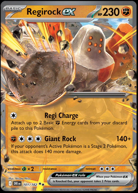 Image of Regirock ex Destined Rivals (DRI) #101