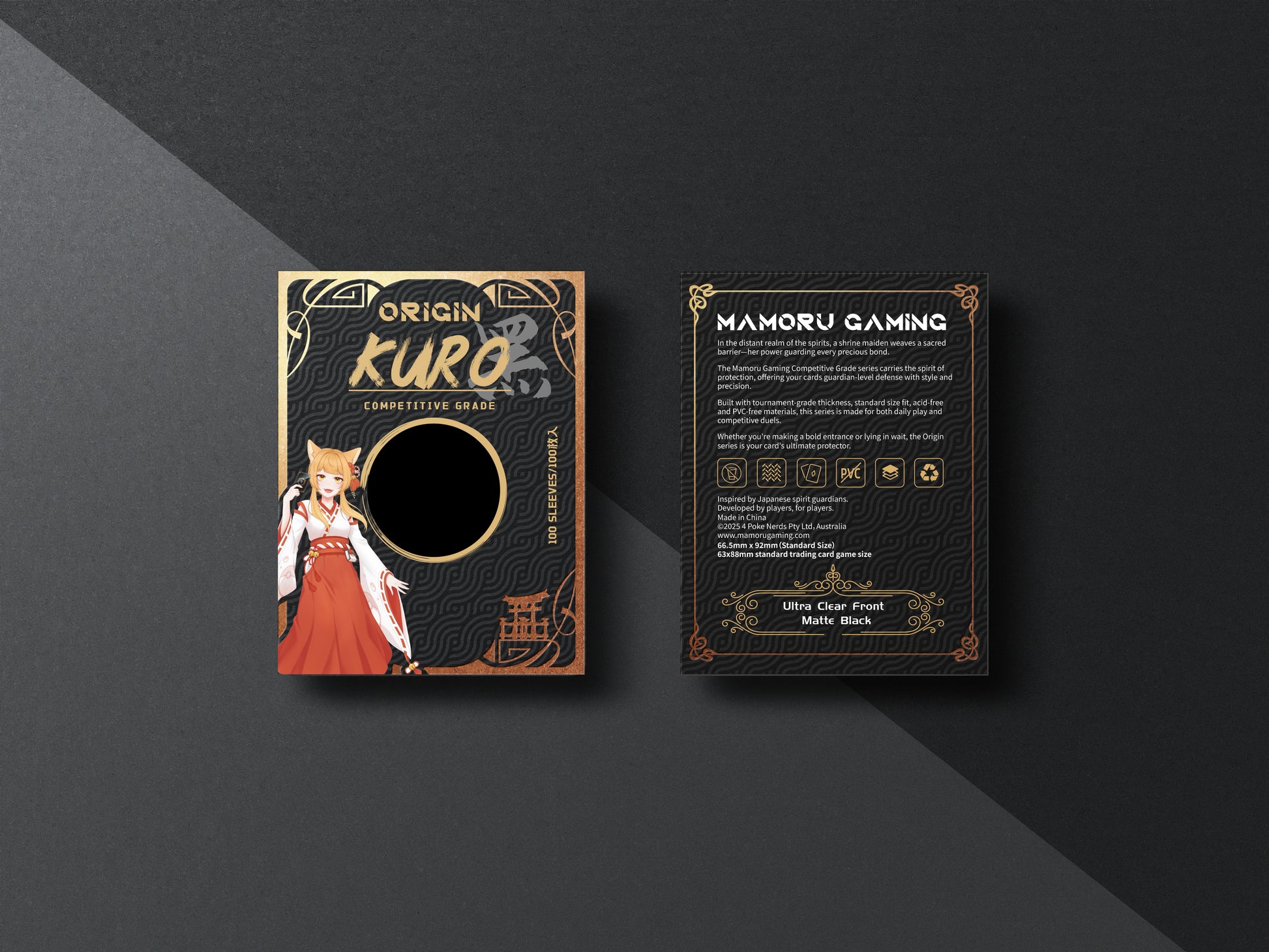 obsession card sleeves Mamoru Origin - Kuro Competitive Grade Deck Sleeve
