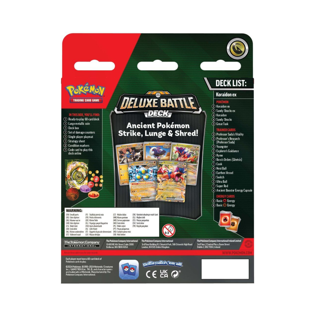 POKÉMON TCG Miraidon ex / Koraidon ex Deluxe Battle Deck